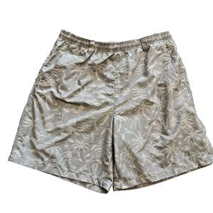 Columbia Omni-Shade PFG Cargo Fishing Shorts Swim Trunks Tan Size L Mesh Liner